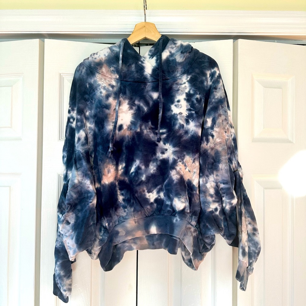Young Fabulous & Broke tie dye oversized cropped sweatshirt